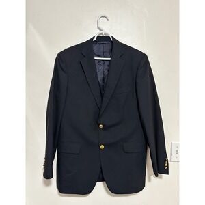 Brooks Brothers 1818 Madison navy blue Blazer Loro Piana Made in Italy Men 40R